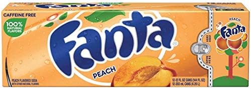 Fanta Peach Soda 12 Oz Cans (Pack of 12) by Fanta