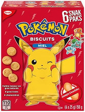 Load image into Gallery viewer, Christie, Pokemon Honey Snack Pack Cookies, Honey Cookies, School Snacks, 150g (6 Pouches)
