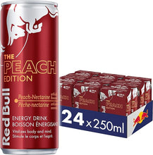 Load image into Gallery viewer, Red Bull Energy Drink, Peach-Nectarine, 250ml (24 Pack)
