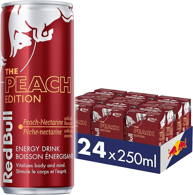 Red Bull Energy Drink, Peach-Nectarine, 250ml (24 Pack)