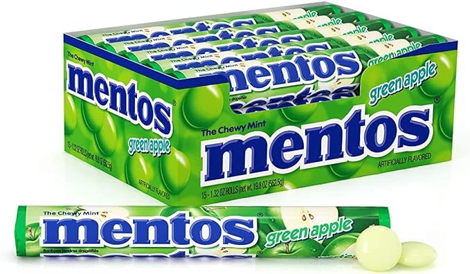 Mentos Rolls, Green Apple, 1.32 Ounce (Pack of 15)