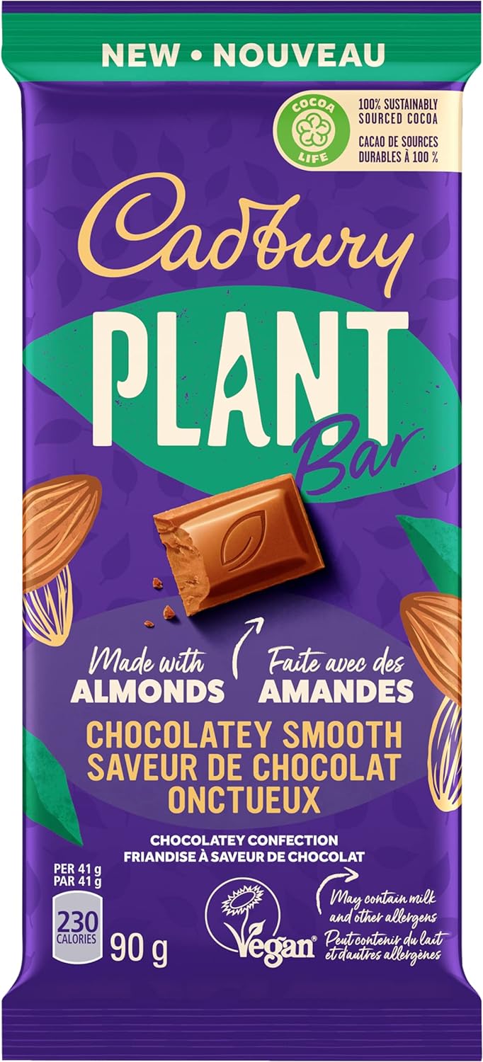 Cadbury Plant Bar, Chocolatey Smooth Chocolatey Confection, 90 g