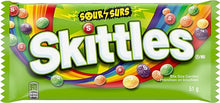 Load image into Gallery viewer, SKITTLES, Sour Chewy Candy, Full Size Bag, 51g per Pack, 24 Count
