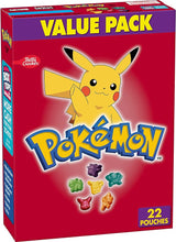Load image into Gallery viewer, Pokemon Fruit Flavored Snacks, Treat Pouches, Value Pack, 22 ct
