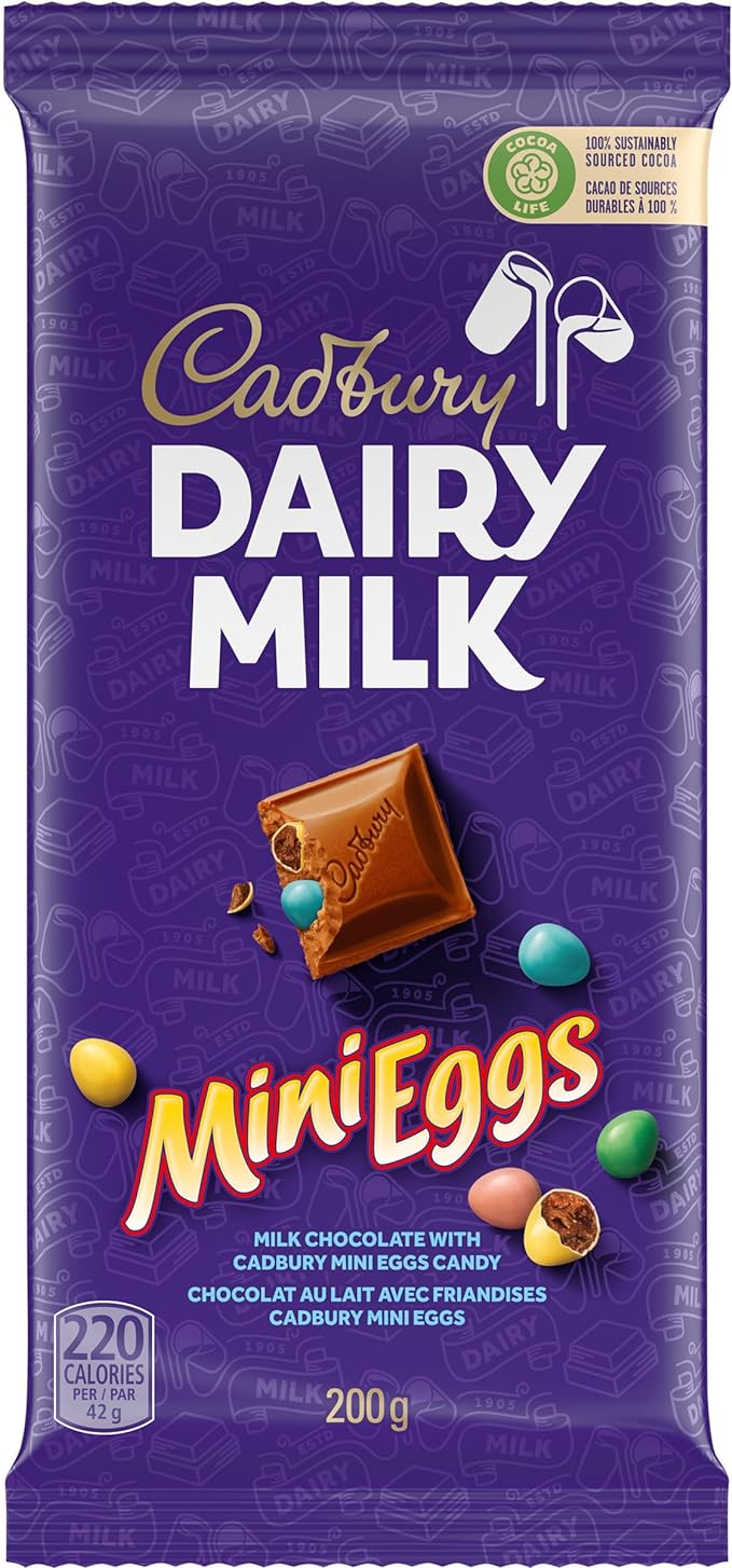 Cadbury Dairy Milk, Mini Eggs, Easter Chocolatey Candy Bar, 200 g