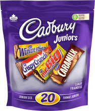 Load image into Gallery viewer, Cadbury Assorted Chocolatey Candy Bars (20 Mini Bars), Caramilk, Mr. Big, Crispy Crunch, and Wunderbar, Stocking Stuffer, 230 g

