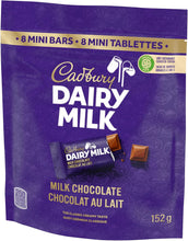 Load image into Gallery viewer, Cadbury Dairy Milk, Milk Chocolate, The Classic Creamy Taste, Mini Chocolate Bars, Individually Wrapped, 152 g
