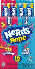 Load image into Gallery viewer, Nerds Rope Very Berry and Rainbow Variety Candy, 0.92 Ounce, 16 Count
