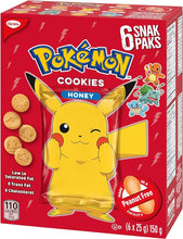 Load image into Gallery viewer, Christie, Pokemon Honey Snack Pack Cookies, Honey Cookies, School Snacks, 150g (6 Pouches)
