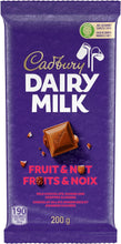 Load image into Gallery viewer, Cadbury Dairy Milk, Fruit and Nut, Milk Chocolate With Raisins and Chopped Almonds, Chocolate Bar, 200 g
