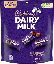 Load image into Gallery viewer, Cadbury Dairy Milk, Milk Chocolate Mini Bars, Valentines Day Chocolate, Chocolate Bars, 361 g (19 mini bars)
