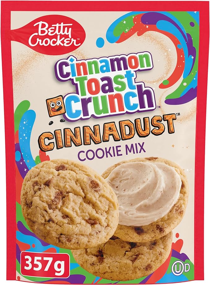 Betty Crocker Cinnamon Toast Crunch Cookie Mix, 357 Grams Package of Cookie Mix, Baking Mix, Cinnamon Flavour, Tastes Like Homemade, Easy To Bake