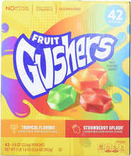 Load image into Gallery viewer, Betty Crocker Fruit Gushers Snacks Net Wt (42 Count/0.8 Oz Net Wt 33.6 Oz), 33.6 Ounces
