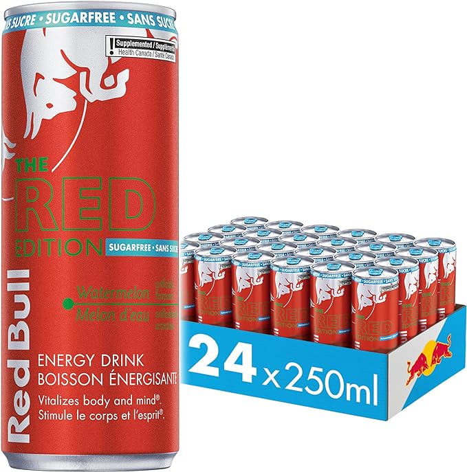 Red Bull Energy Drink, Watermelon, Sugarfree, 250ml (24pk)