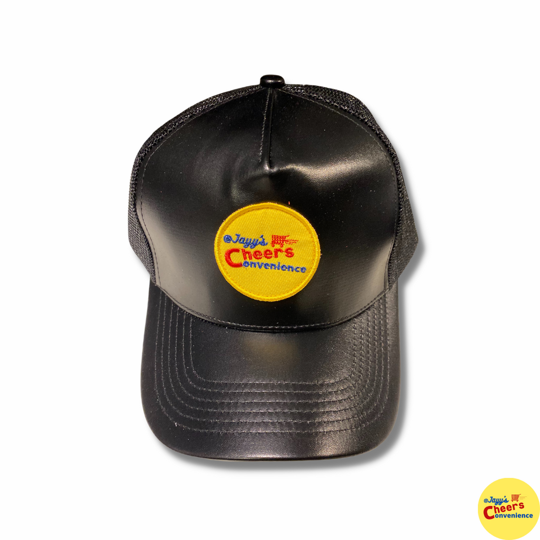 @Jayy's Branded Black Leather Hat
