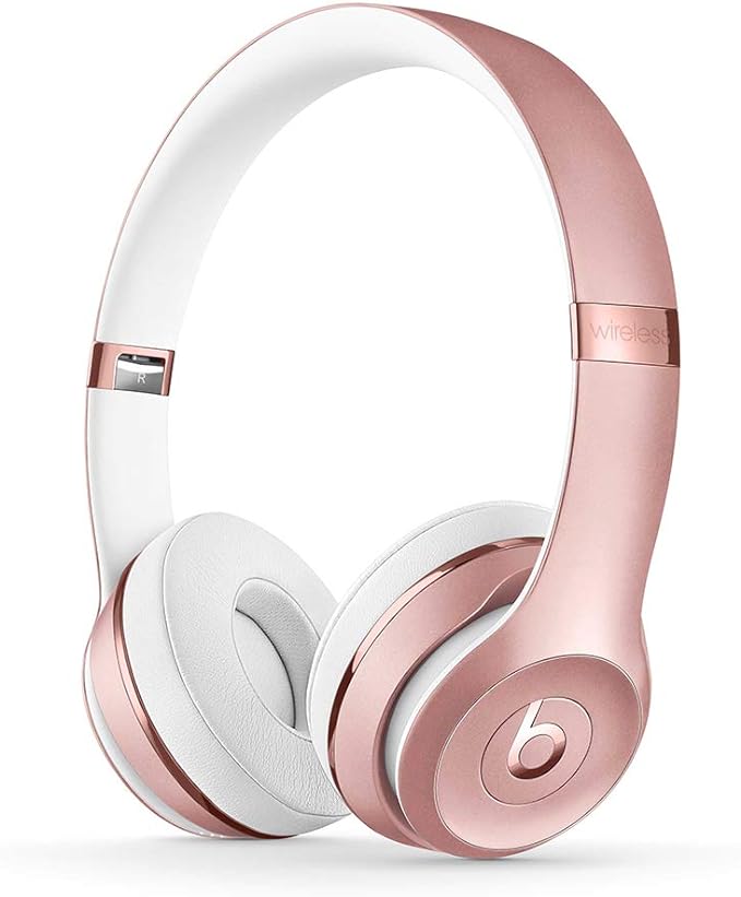 Beats Solo3 Wireless On-Ear Headphones - Apple W1 Headphone Chip, Class 1 Bluetooth, 40 Hours of Listening Time, Built-in Microphone - Rose Gold (Latest Model)