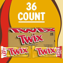 Load image into Gallery viewer, TWIX Caramel Singles Size Chocolate Cookie Bar Candy 1.79-Ounce Bar 36-Count Box
