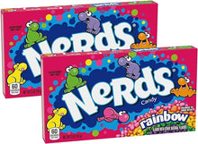 Load image into Gallery viewer, Wonka Rainbow Nerds (2) Theatre Box Value Bundle (141g per box) – A Fun Snack To Share With Friends Family Co-Workers or Enjoy For Yourself At The Office or At Home
