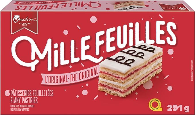 Vachon Mille Feuilles The Original Flaky Pastries, 6 Individually Wrapped Pastries, 291g