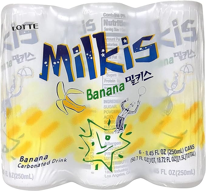 LOTTE MILKIS DRINK BANANA FLAOR 6 PACK