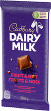 Load image into Gallery viewer, Cadbury Dairy Milk, Fruit and Nut, Milk Chocolate With Raisins and Chopped Almonds, Chocolate Bar, 200 g
