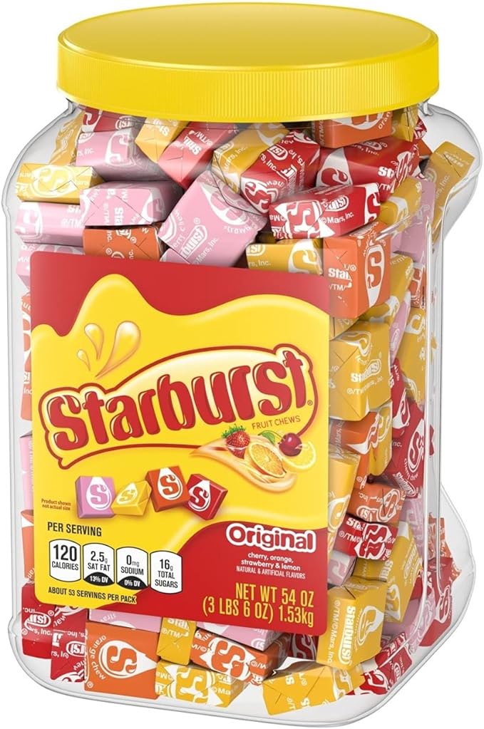 Starbust Starburst Original Fruit Chew Candy Jar, 54 oz.