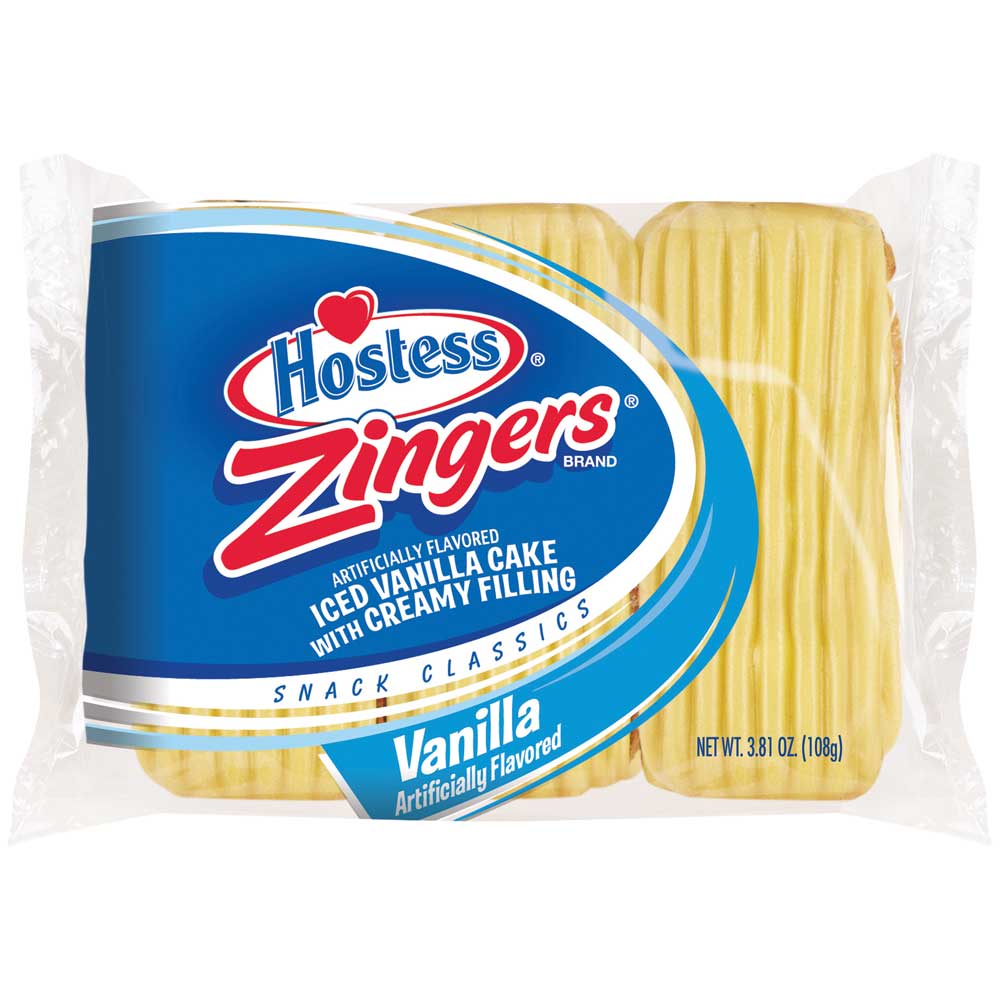 Hostess Vanilla  Zinger 3 Pack 3.8 Oz, 6 Ct SINGLE SERVE