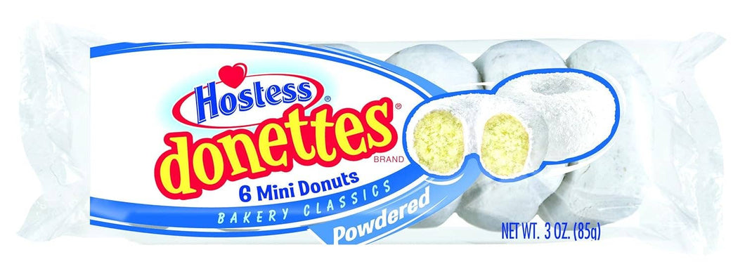 Hostess Donette Mini Donuts Powdered 3oz 10ct SINGLE SERVE