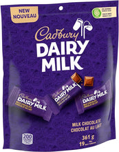 Load image into Gallery viewer, Cadbury Dairy Milk, Milk Chocolate Mini Bars, Valentines Day Chocolate, Chocolate Bars, 361 g (19 mini bars)
