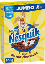 Load image into Gallery viewer, NESQUIK - JUMBO SIZE Chocolate Cereal Box, 900 Grams Package, Makes Milk Chocolatey
