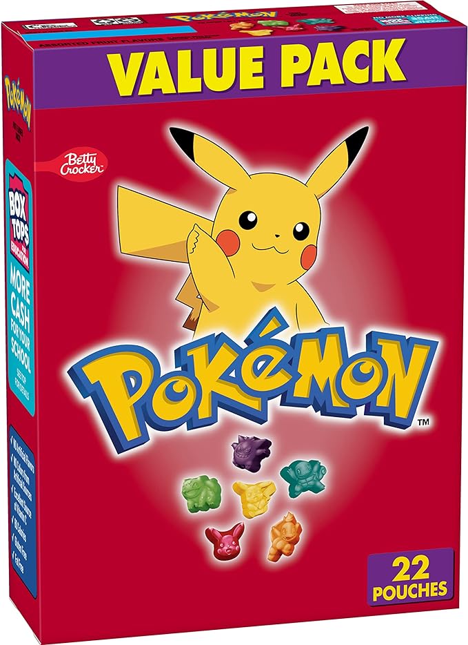 Pokemon Fruit Flavored Snacks, Treat Pouches, Value Pack, 22 ct