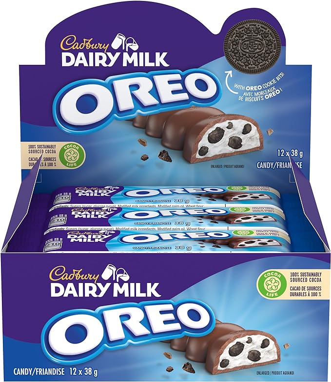 Cadbury Dairy Milk, Oreo Chocolatey Bars, 38 g (Pack of 12)