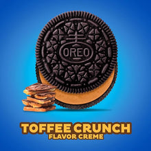 Load image into Gallery viewer, OREO Toffee Crunch Creme with Sugar Crystals Chocolate Sandwich Cookies, Family Size, 17 oz
