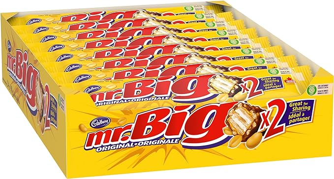 Cadbury Mr. Big King Size, Chocolatey Candy Bars, 90 g (Pack of 24)