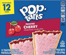 Load image into Gallery viewer, Pop-Tarts Toaster Pastries, Breakfast Foods, Kids Snacks, Frosted Cherry, 20.3oz Box (12 Pop-Tarts)
