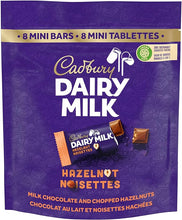 Load image into Gallery viewer, Cadbury Dairy Milk, Hazelnut, Milk Chocolate With Chopped Hazelnuts, Mini Chocolate Bars, Individually Wrapped, 152 g
