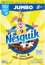 Load image into Gallery viewer, NESQUIK - JUMBO SIZE Chocolate Cereal Box, 900 Grams Package, Makes Milk Chocolatey
