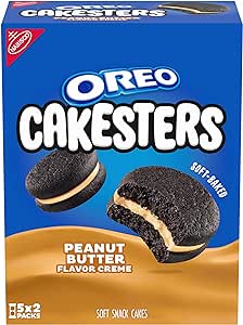 OREO Peanut Butter Creme Cakesters Soft Snack Cakes, 5-2.02 oz Snack Packs