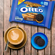 Load image into Gallery viewer, OREO Toffee Crunch Creme with Sugar Crystals Chocolate Sandwich Cookies, Family Size, 17 oz
