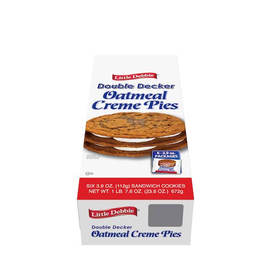 Little Debbie Double Decker Oatmeal Creme Pie Rounds 3.9 oz 6 ct